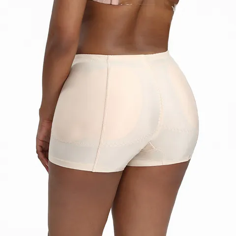 Women Sexy Padded Hip Enhancer Panties Nylon Cotton Seamless Mid Waist Shapewear Boyshorts Body Shaper Butt Lifter Underwear