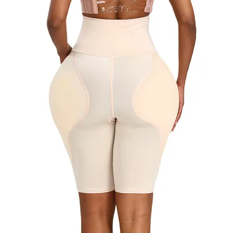 Women High Waist Shapewear Pants Tummy Control Butt Lifter Padded Panties Hip Enhancer Seamless Polyester Body Shaper Underwear