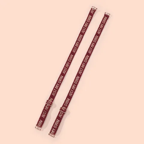 Adjustable Jacquard Bra Straps For Women 1.2cm Width Elastic Lingerie Straps With Steel Buckle Letter Pattern Bra Accessories