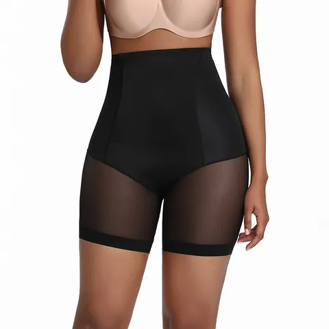 Women High Waisted Tummy Control Panties Seamless Butt Lifting Shapewear Postpartum Plus Size Body Shaper Mesh Underwear