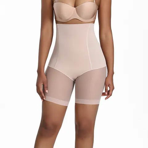 Women High Waisted Tummy Control Panties Seamless Butt Lifting Shapewear Postpartum Plus Size Body Shaper Mesh Underwear