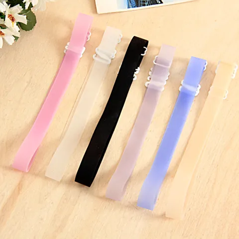Adjustable Invisible Silicone Bra Straps Women Matte Replacement Shoulder Straps Clear Non-Slip Lingerie Accessories