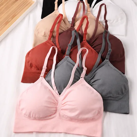 Women Seamless Sports Bra Padded Wireless Yoga Bralette Breathable Backless Activewear Top Comfort Nylon Spandex Bra For Fitness Gym