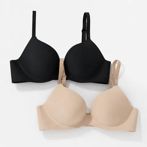 Women Seamless One Piece Bra Smooth Surface Push Up Wireless Lingerie Adjustable Straps Polyamide Elastane Underwear Bralette
