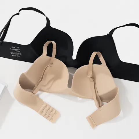 Women Seamless One Piece Bra Smooth Surface Push Up Wireless Lingerie Adjustable Straps Polyamide Elastane Underwear Bralette