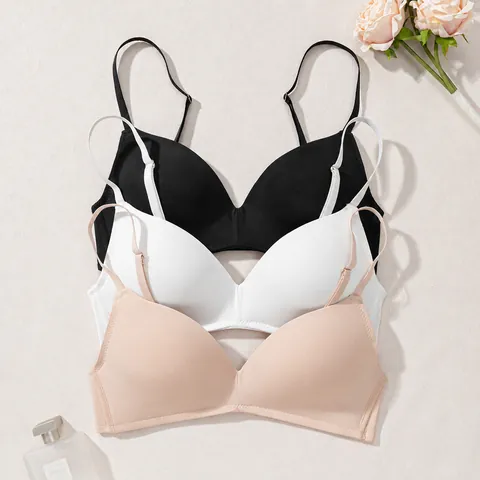 Dames Naadloze Gladde Beha Dunne Voorgevormde Cup Zonder Beugel Verstelbare Band Ademende Lingerie Top