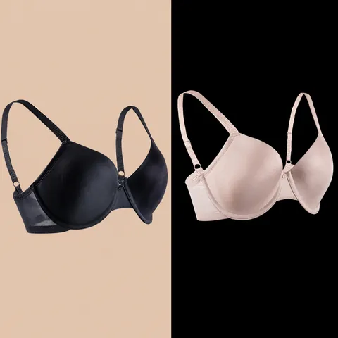 Women Plus Size Minimizer Bra Smooth Thin Molded Cup Underwired Full Coverage Seamless T-Shirt Bra Breathable Comfortable Lingerie