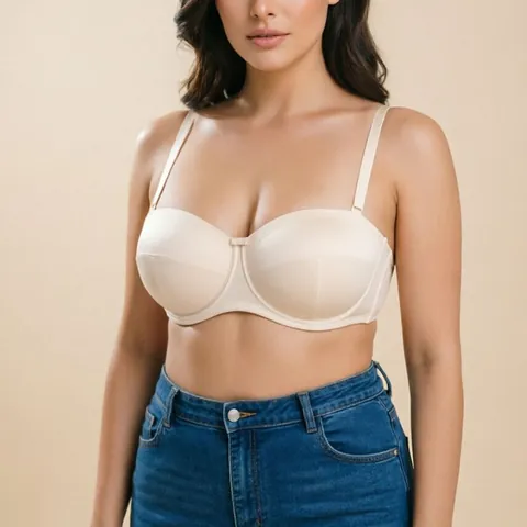 Women's Strapless Bandeau Bra Anti-Slip Ultra-Thin Push-Up Seamless Bra For Wedding Evening Dress Polyamide Invisible Top