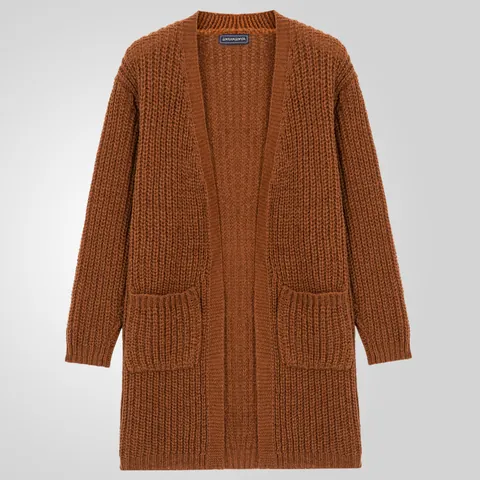 Men's Ribbed Chunky Knit Cardigan Open Front Loose Drop Shoulder Sweater Coat Warm Casual Outwear For Autumn Winter