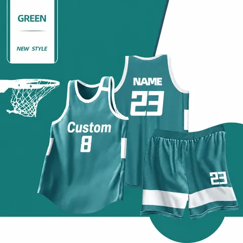 American Style Basketball Training Suit Set Sleeveless Breathable Mesh Jersey and Shorts Custom Printed Sports Uniform For Adult Kids