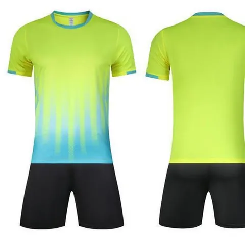 Set Maglia da Calcio Unisex per Bambini e Adulti in Poliestere Traspirante Asciugatura Rapida Divisa da Allenamento Manica Corta Top And Bottom