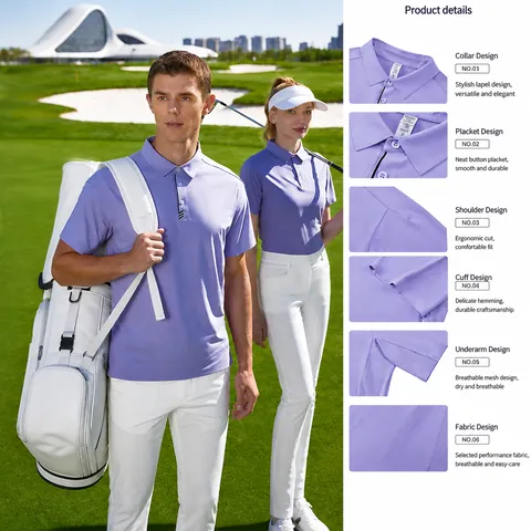 Unisex Sports Polo Shirt Nylon Cloud Sense Fabric Moisture Wicking High Elastic Ice Feel Sun Protection Lapel Top