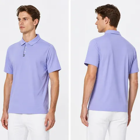 Unisex Sports Polo Shirt Nylon Cloud Sense Fabric Moisture Wicking High Elastic Ice Feel Sun Protection Lapel Top