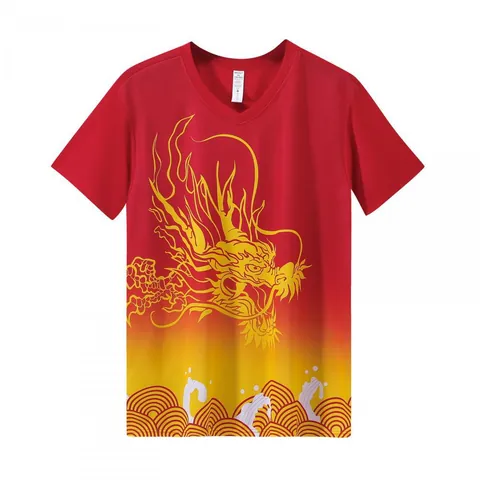 Men Dragon Boat Race Basketball Jersey Set Dragon Print Quick Dry Sportswear Breathable Athletic Tank Top And Bottom