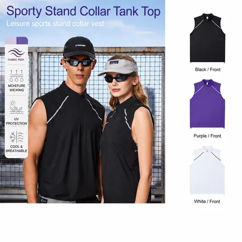 Unisex Quick Dry Sport Vest Breathable Sleeveless Running Fitness Tank Top Top And Bottom Suit Sportswear With Reflective Trim