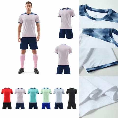 Professional Soccer Jersey Set Quick Dry Breathable Football Training Uniform Top And Bottom Polyester Sportswear For Men Boys Team Match