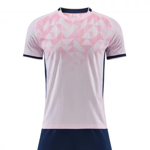 Top And Bottom Soccer Jersey Set For Men Women Kids Quick-Dry Jacquard Football Training Suit Breathable Sportswear Set