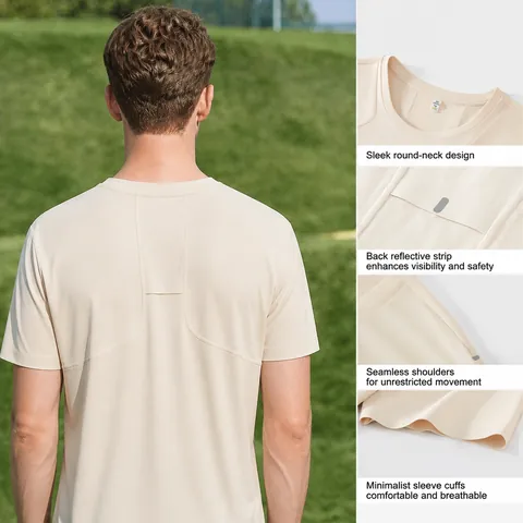 Αθλητικό T-Shirt Γκολφ Αναπνεύσιμο Στεγνώνει Γρήγορα Προστασία από τον Ήλιο Στρογγυλή Λαιμόκοψη Πολυεστέρας Νάιλον Top για Άνδρες Γυναίκες
