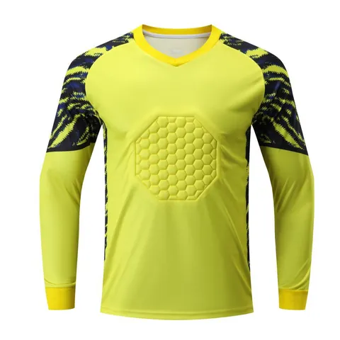 Professional Soccer Goalkeeper Jersey For Men And Kids Padded Training Shirt Long Sleeve Breathable Protective Goalie Top