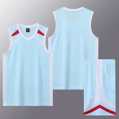 Quick Drying Basketball Jersey Set Top And Bottom For Men Women Unisex Sleeveless V-neck Sports Casual Training Uniform