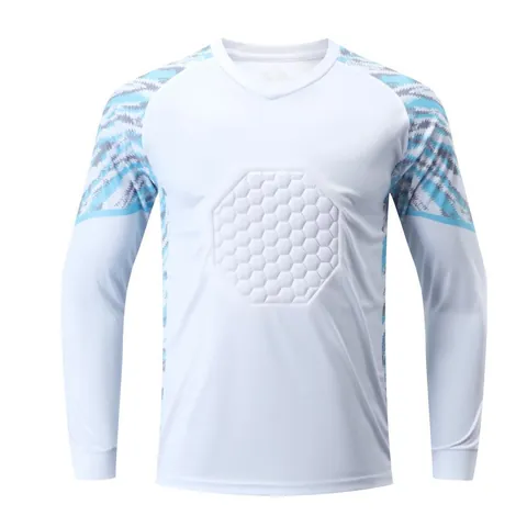 Professional Soccer Goalkeeper Jersey For Men And Kids Padded Training Shirt Long Sleeve Breathable Protective Goalie Top