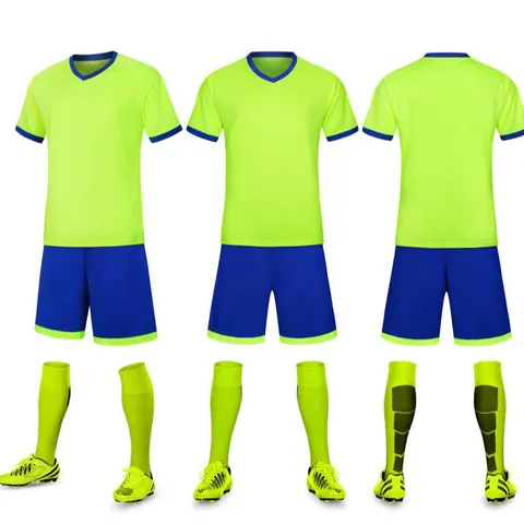 Quick Dry Breathable Soccer Jersey Set Short Sleeve Football Training Uniform Top And Bottom With Socks For Men Women Sports Suit