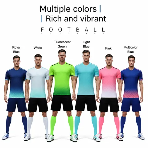 Professional Sublimation Football Jersey Set Quick Dry Breathable Soccer Training Uniform Top And Bottom Sportswear Adults Kids