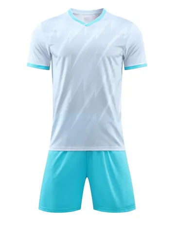 Traje de Fútbol Transpirable Camiseta de Fútbol Pantalones Cortos Top And Bottom Ropa Deportiva de Entrenamiento para Equipo Adultos Niños Estampado Rayo