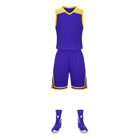Professional Basketball Training Uniform Top And Bottom Polyester Breathable Sports Team Suit For Men Women Unisex Athletic Wear A107