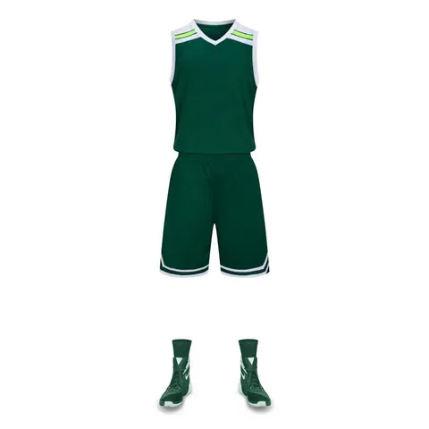 Professional Basketball Training Uniform Top And Bottom Polyester Breathable Sports Team Suit For Men Women Unisex Athletic Wear A107