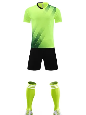 Quick Dry Breathable Soccer Uniform Top And Bottom Polyester Athletic Training Football Jersey For Men Women Kids Team Sports