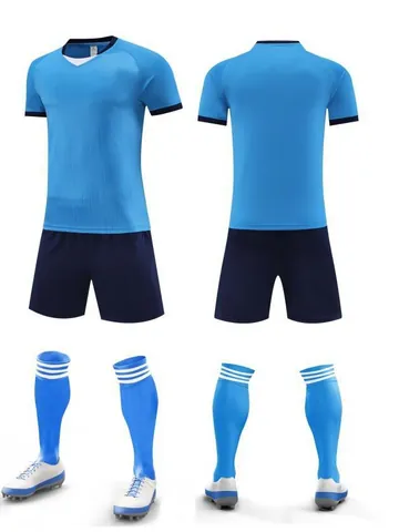 Polyester Men Women Soccer Jersey Uniform Quick Dry Breathable Football Training Outfit Top And Bottom Sports Team Wear
