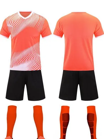Unisex Quick Drying Soccer Jersey Short Sleeve Training Top Breathable Athletic Football Apparel For Kids Adults Team Competition