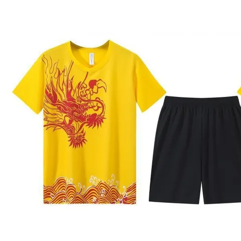 Dragon Boat Festival Sportswear Dragon Pattern Quick Dry Top And Bottom Unisex Basketball Training Jersey Chinese Style Racing Suit