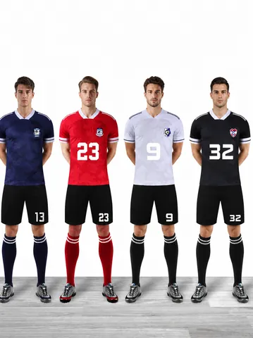 Professional Soccer Jersey Top And Bottom Breathable Polyester Football Uniform Training Uniform For Club Team Sports Game