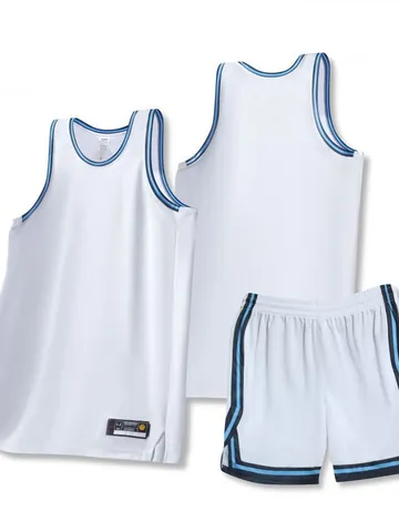 Men's American Style Quick-Dry Basketball Jersey Set Mesh Sleeveless Training Suit Vest And Shorts For College Teams