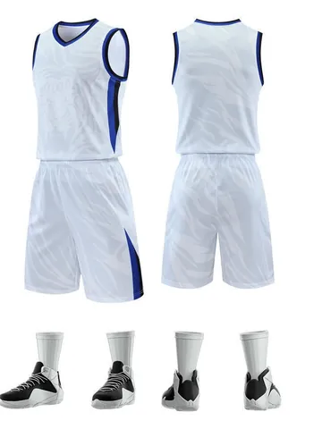 Men Basketball Vest And Shorts Quick Dry Breathable Top And Bottom For Adult Competition Training Team Tiger Pattern Uniform