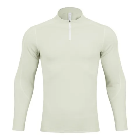 Men Sport Half-Zip Sweatshirt Polyester Spandex Stand Collar Long Sleeve Top For Running Fitness Training Workout Casual Wear