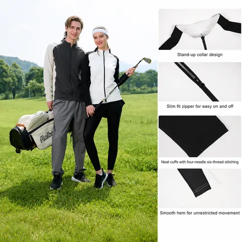 Γυναικεία Ανδρική Unisex Casual Αθλητική Πλεκτή Ζακέτα με Χρωματικές Αντιθέσεις Στενή Εφαρμογή Όρθιος Γιακάς Φερμουάρ Υπαίθριο Τοπ