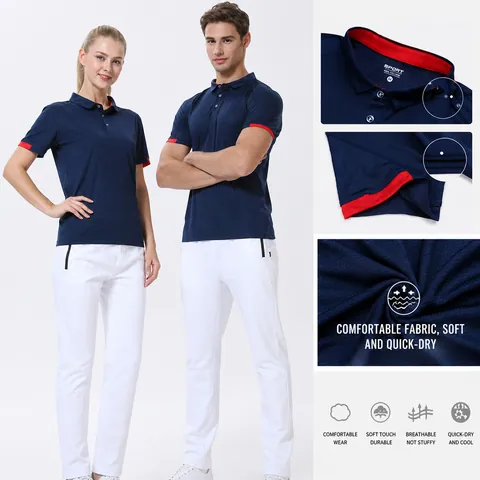 Αθλητικό Casual Μπλουζάκι Polo Υψηλής Ελαστικότητας Αναπνεύσιμο Γρήγορο Στέγνωμα για Άνδρες Γυναίκες Κοντό Μανίκι Top