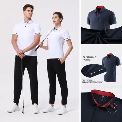 Men Quick Dry Ice Silk Polo Shirt Sporty Turn-down Collar Short Sleeve Breathable Solid Color Moisture Wicking Casual Fitness Athletic Top
