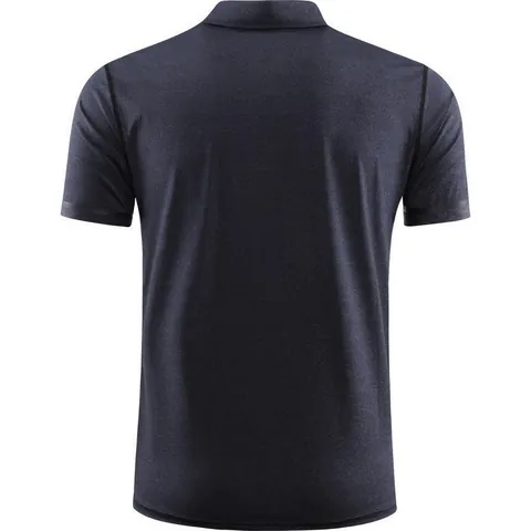 Men Quick Dry Ice Silk Polo Shirt Sporty Turn-down Collar Short Sleeve Breathable Solid Color Moisture Wicking Casual Fitness Athletic Top