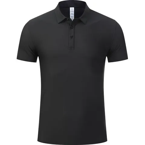 Polo Unisex de Seda de Hielo de Secado Rápido Transpirable Nailon Manga Corta Top Deportivo Polo para Hombre Mujer Color Sólido Casual Moda de Verano