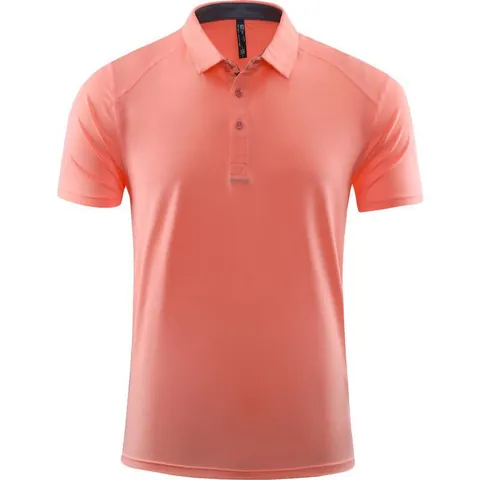 Men's Performance Quick Dry Polo Shirt Ice Silk Breathable High Elastic Short Sleeve Golf Polo Solid Color Athletic Top