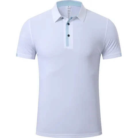 Men Sporty Athletic Polo Shirt Short Sleeve Quick Dry Breathable Lapel Top For Running Fitness Golf Nylon Spandex Pique Fabric Polo Shirt
