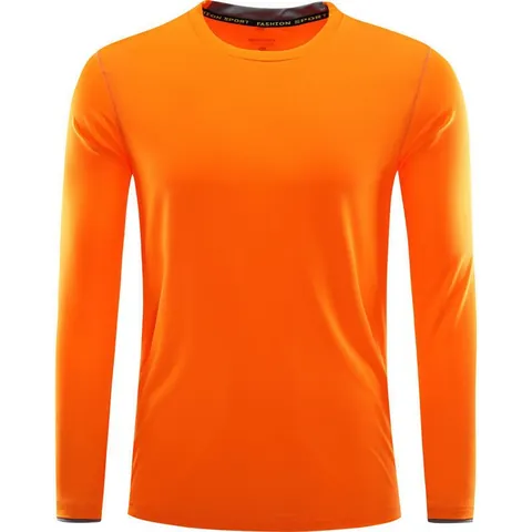 Camiseta Deportiva Unisex de Manga Larga con Cuello Redondo de Secado Rápido Transpirable para Maratón Correr Entrenamiento