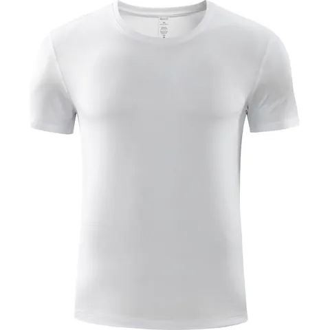 T-Shirt Sport Marathon Unisexe Séchage Rapide Respirant Polyester Maille Manches Courtes Haut de Course Décontracté Uniforme d'Équipe