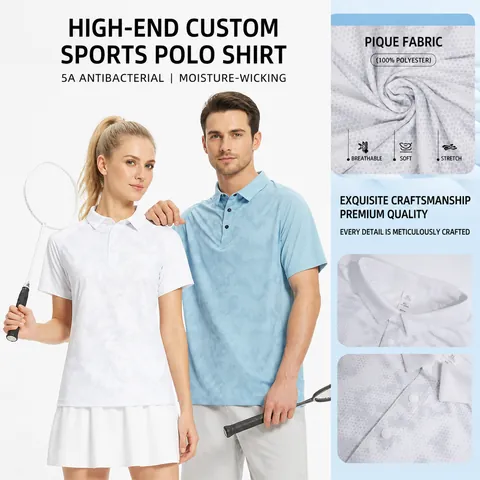 Quick Dry Breathable Sport Polo Shirt For Men Women Short Sleeve Polyester Mesh Athletic Tennis Outdoor Casual Top
