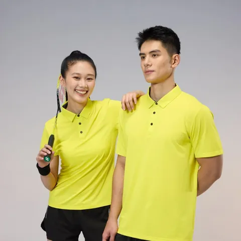 Outdoor Marathon Sports Quick Dry Breathable Polo Shirt Short Sleeve Lapel Solid Color Polyester Top For Men Women