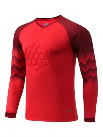 Professional Soccer Goalkeeper Jersey Padded Training Set Long Sleeve Honeycomb Protection Shirt And Pants For Men Kids